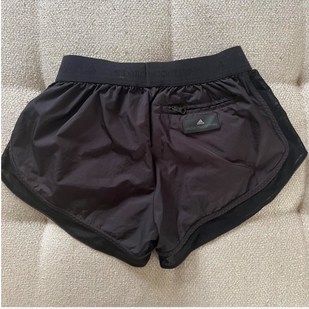 Adidas by Stella McCartney Black Mesh Running Shorts Womens Medium Activewear